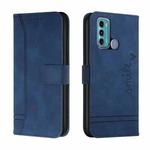 For Motorola Moto G Power Retro Skin Feel TPU + PU Leather Phone Case(Blue)