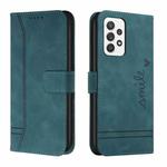 For Samsung Galaxy A33 5G Retro Skin Feel TPU + PU Leather Phone Case(Dark Green)