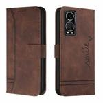 For ZTE Axon 30 Retro Skin Feel TPU + PU Leather Phone Case(Coffee)