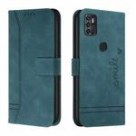 For ZTE Blade A7s 2020 Retro Skin Feel TPU + PU Leather Phone Case(Dark Green)