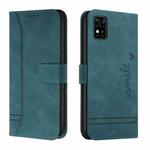 For ZTE Blade A31 Retro Skin Feel TPU + PU Leather Phone Case(Dark Green)