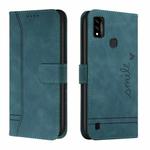 For ZTE Blade A51 Retro Skin Feel TPU + PU Leather Phone Case(Dark Green)