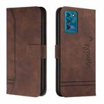 For ZTE Blade V30 Vita Retro Skin Feel TPU + PU Leather Phone Case(Coffee)