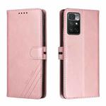 For Xiaomi Redmi Note 11 4G Cow Texture Leather Phone Case(Rose Gold)