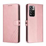 For Xiaomi Redmi Note 11 Pro Cow Texture Leather Phone Case(Rose Gold)
