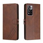 For Xiaomi Redmi Note 11 Pro Cow Texture Leather Phone Case(Brown)