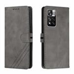 For Xiaomi Redmi Note 11 Pro Cow Texture Leather Phone Case(Grey)