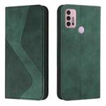 For Motorola Moto G Power 2022 Skin Feel Magnetic S-type Leather Phone Case(Green)
