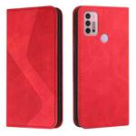 For Motorola Moto G31 / G41 Skin Feel Magnetic S-type Leather Phone Case(Red)