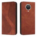 For Nokia G10 / G20 / G30 Skin Feel Magnetic S-type Leather Phone Case(Brown)