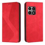 For OnePlus 10 Pro Skin Feel Magnetic S-type Leather Phone Case(Red)