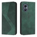 For OnePlus Nord 20 5G Skin Feel Magnetic S-type Leather Phone Case(Green)