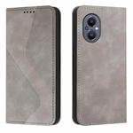 For OnePlus Nord 20 5G Skin Feel Magnetic S-type Leather Phone Case(Grey)