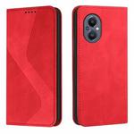 For OnePlus Nord 20 5G Skin Feel Magnetic S-type Leather Phone Case(Red)
