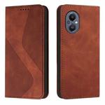 For OnePlus Nord 20 5G Skin Feel Magnetic S-type Leather Phone Case(Brown)