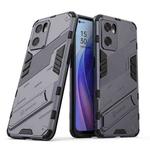 For OPPO Reno7 SE 5G Punk Armor 2 in 1 PC + TPU Shockproof Phone Case with Invisible Holder(Gray)