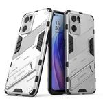 For OPPO Reno7 SE 5G Punk Armor 2 in 1 PC + TPU Shockproof Phone Case with Invisible Holder(White)