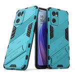 For OPPO Reno7 SE 5G Punk Armor 2 in 1 PC + TPU Shockproof Phone Case with Invisible Holder(Blue)
