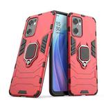 For OPPO Reno7 SE 5G PC + TPU Shockproof Protective Phone Case with Magnetic Ring Holder(Red)