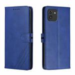 For Samsung Galaxy A03 166mm Version Cow Texture Leather Phone Case(Blue)