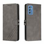 For Samsung Galaxy M52 5G Cow Texture Leather Phone Case(Grey)