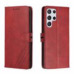 For Samsung Galaxy S22 Ultra 5G Cow Texture Leather Phone Case(Red)