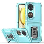 For Huawei P50 Pocket Ring Holder Non-slip Armor Phone Case(Mint Green)