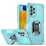 For Samsung Galaxy A53 5G Ring Holder Non-slip Armor Phone Case(Mint Green)