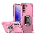 For Samsung Galaxy S21+ 5G Ring Holder Non-slip Armor Phone Case(Pink)