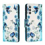 For Samsung Galaxy A13 5G Colored Drawing Leather Phone Case(Fantasy Butterfly)