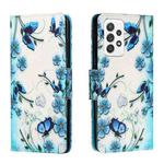 For Samsung Galaxy A53 5G Colored Drawing Leather Phone Case(Fantasy Butterfly)