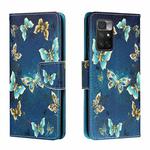 For Xiaomi Redmi Note 11 4G Colored Drawing Leather Phone Case(Jewelry Butterfly)