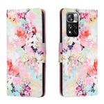 For Xiaomi Redmi Note 11 Pro Colored Drawing Leather Phone Case(Watercolor Flowers)