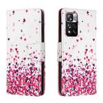 For Xiaomi Redmi Note 11 Pro Colored Drawing Leather Phone Case(Pink Heart)