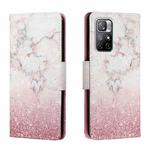 For Xiaomi Redmi Note 11 5G Colored Drawing Leather Phone Case(Pink Marble)