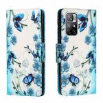 For Xiaomi Redmi Note 11 5G Colored Drawing Leather Phone Case(Fantasy Butterfly)