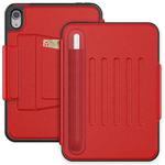 For iPad mini 6 Smart B Magnetic Leather Tablet Case(Red)