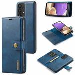 For Samsung Galaxy A33 5G DG.MING Crazy Horse Texture Detachable Magnetic Leather Phone Case(Blue)