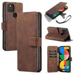 For Google Pixel 5A 5G DG.MING Retro Oil Side Horizontal Flip Leather Case with Holder & Card Slots & Wallet(Coffee)