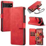 For Google Pixel 6 DG.MING Retro Oil Side Horizontal Flip Leather Case with Holder & Card Slots & Wallet(Red)