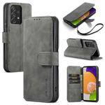 For Samsung Galaxy A53 5G DG.MING Retro Oil Side Horizontal Flip Leather Case with Holder & Card Slots & Wallet(Grey)