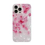 Shell Texture TPU Phone Case For iPhone 13 Pro(Pink Flower)