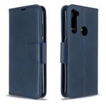 For Xiaomi Redmi Note 8T Retro Lambskin Texture Pure Color Horizontal Flip PU Leather Case with Holder & Card Slots & Wallet & Lanyard(Blue)