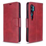 For Xiaomi CC9 Pro / Note 10 / Note 10 Pro Retro Lambskin Texture Pure Color Horizontal Flip PU Leather Case with Holder & Card Slots & Wallet & Lanyard(Red)