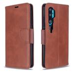 For Xiaomi CC9 Pro / Note 10 / Note 10 Pro Retro Lambskin Texture Pure Color Horizontal Flip PU Leather Case with Holder & Card Slots & Wallet & Lanyard(Brown)