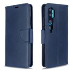 For Xiaomi CC9 Pro / Note 10 / Note 10 Pro Retro Lambskin Texture Pure Color Horizontal Flip PU Leather Case with Holder & Card Slots & Wallet & Lanyard(Blue)