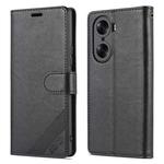 For Honor 60 AZNS Sheepskin Texture Flip Leather Phone Case(Black)