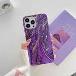 TPU Soft Protective Phone Case For iPhone 13 Pro(Purple Gold Pink)