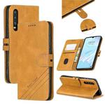 For Huawei P30 Stitching Style 2-Color Cow Texture Horizontal Flip PU Leather Case with Holder & Card Slot & Lanyard(Yellow)