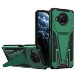 For Xiaomi Redmi Note 9 Pro 5G Super V Armor PC + TPU Phone Case with Holder(Dark Green)